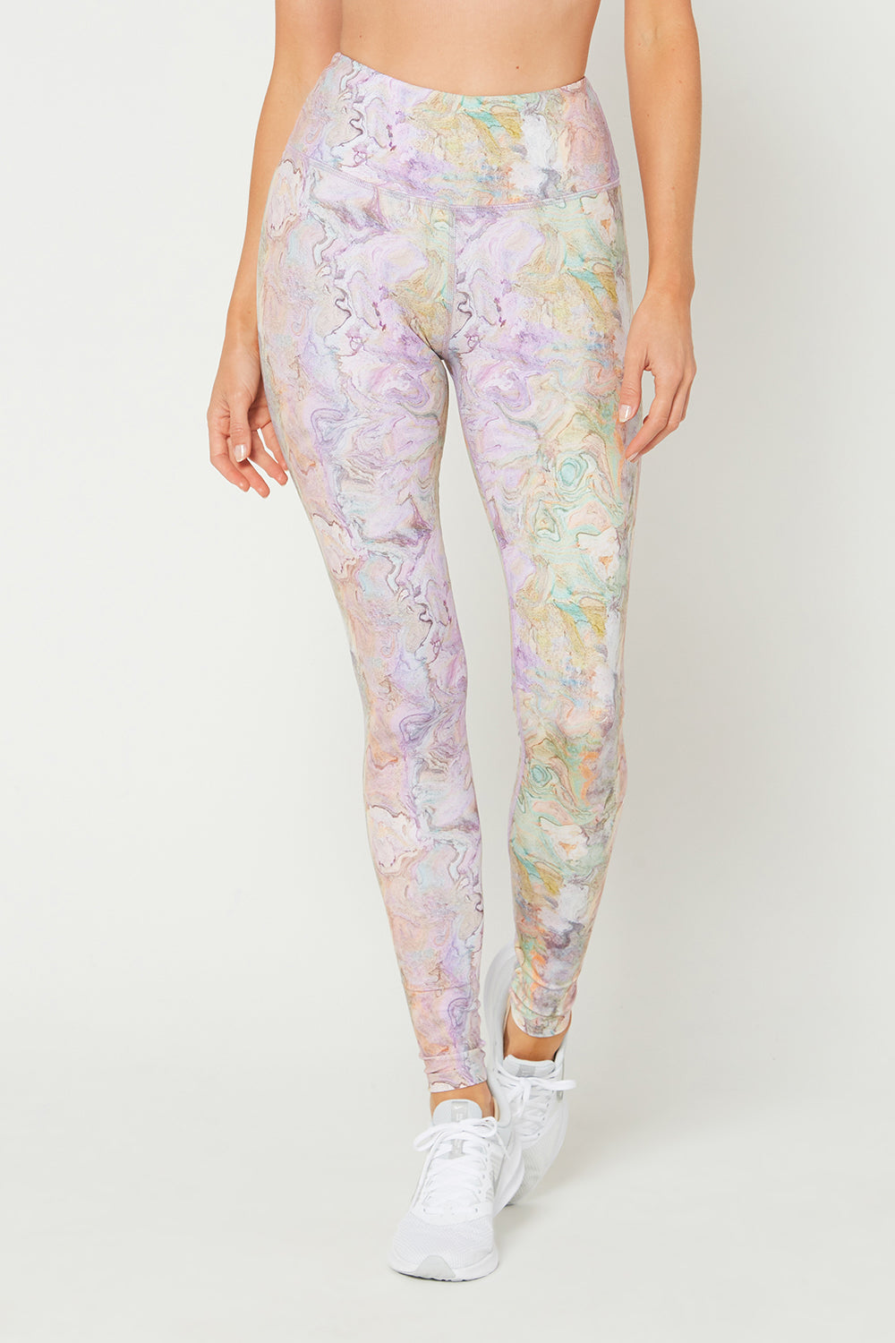 Pastel Marble High Waisted Leggings