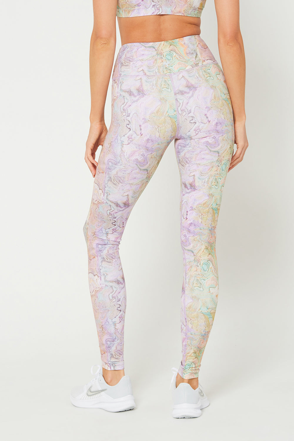 Pastel Marble High Waisted Leggings