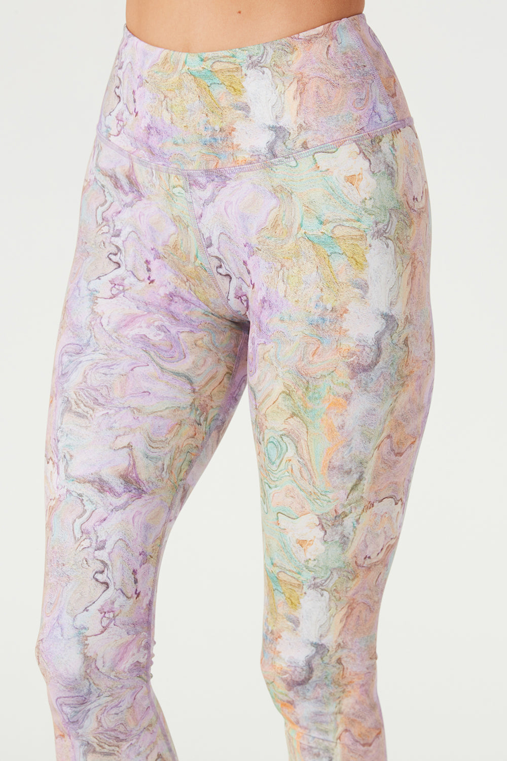 Pastel Marble High Waisted Leggings
