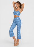 Denim Crop Flare Leggings