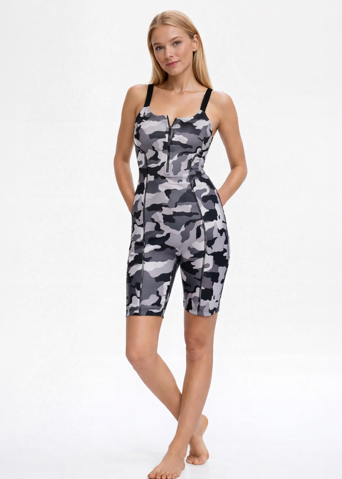 Grey Camo Romper