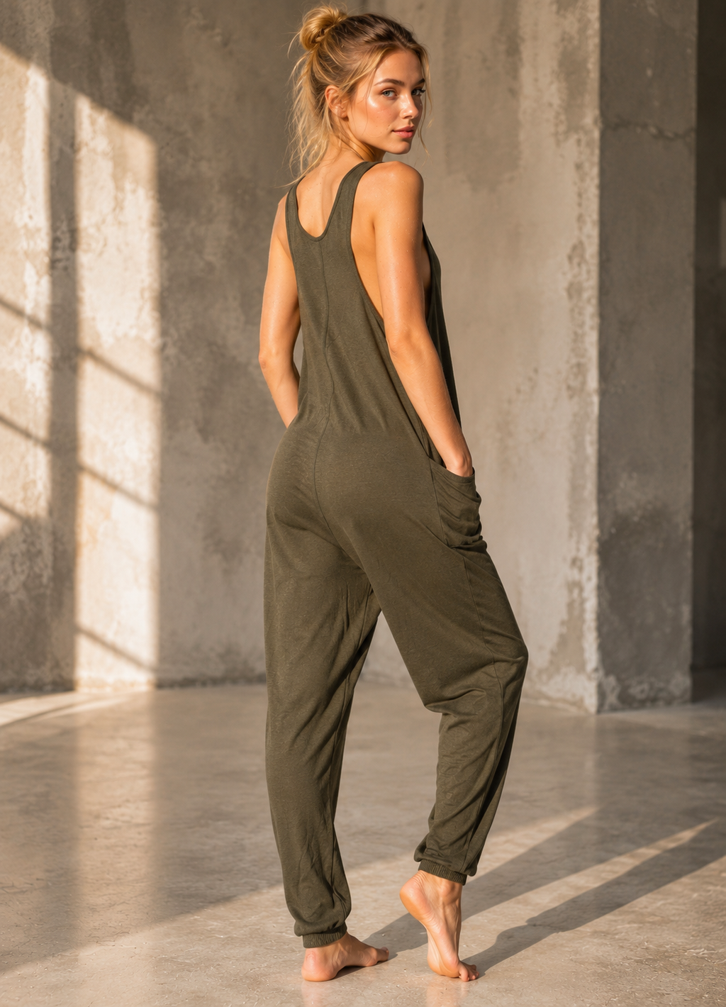 Soft Drape Pocket Romper