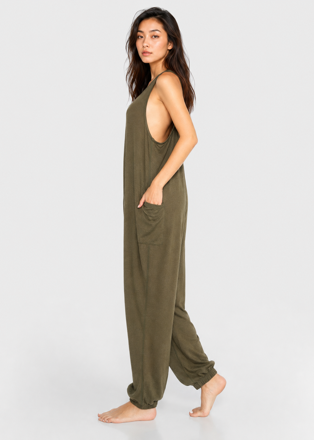 Soft Drape Pocket Romper