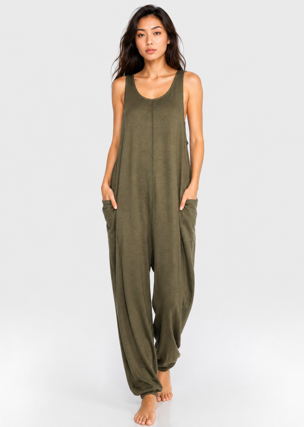 Soft Drape Pocket Romper