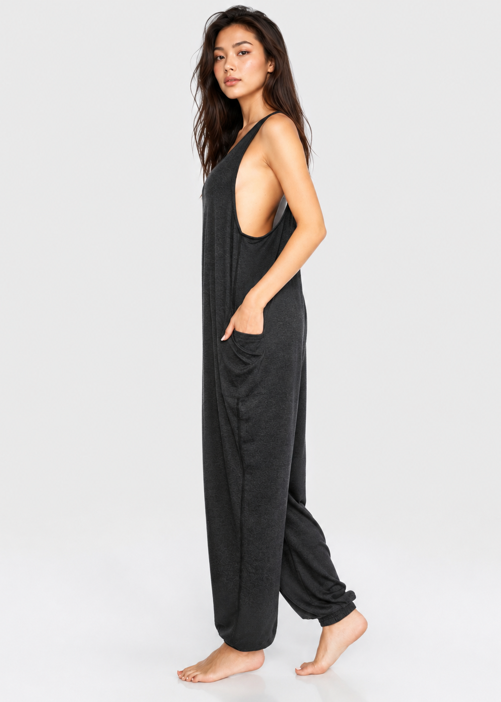 Soft Drape Pocket Romper