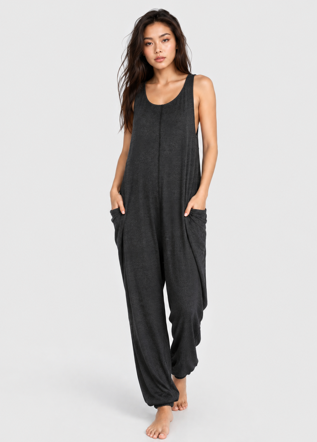 Soft Drape Pocket Romper
