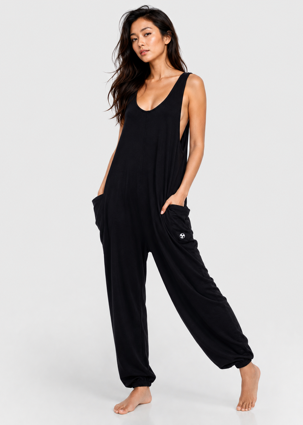 Soft Drape Pocket Romper