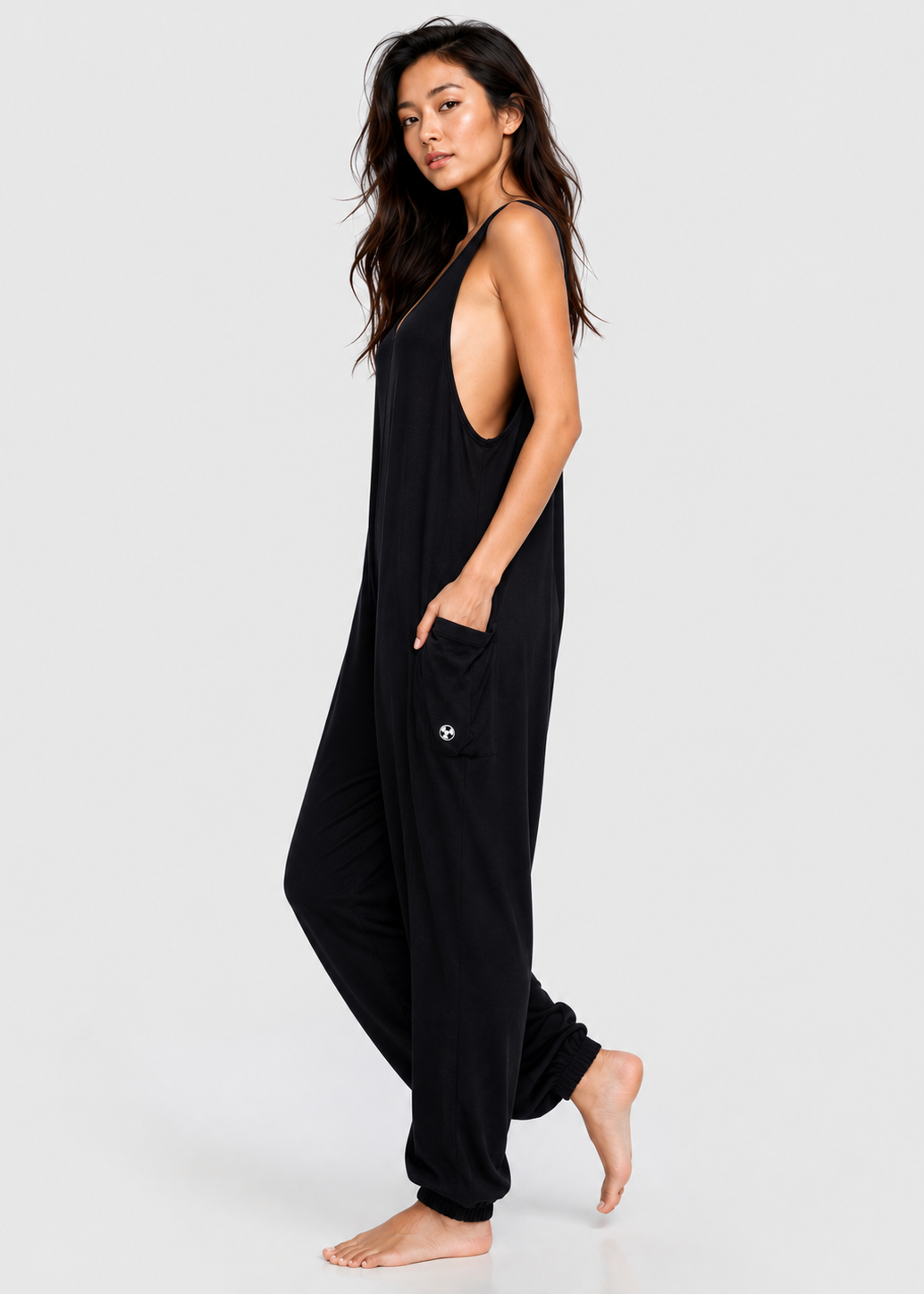 Soft Drape Pocket Romper