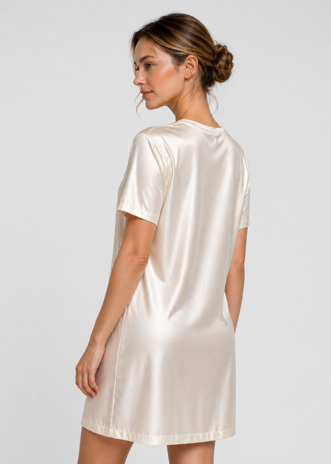Satin Stretch Mini Dress