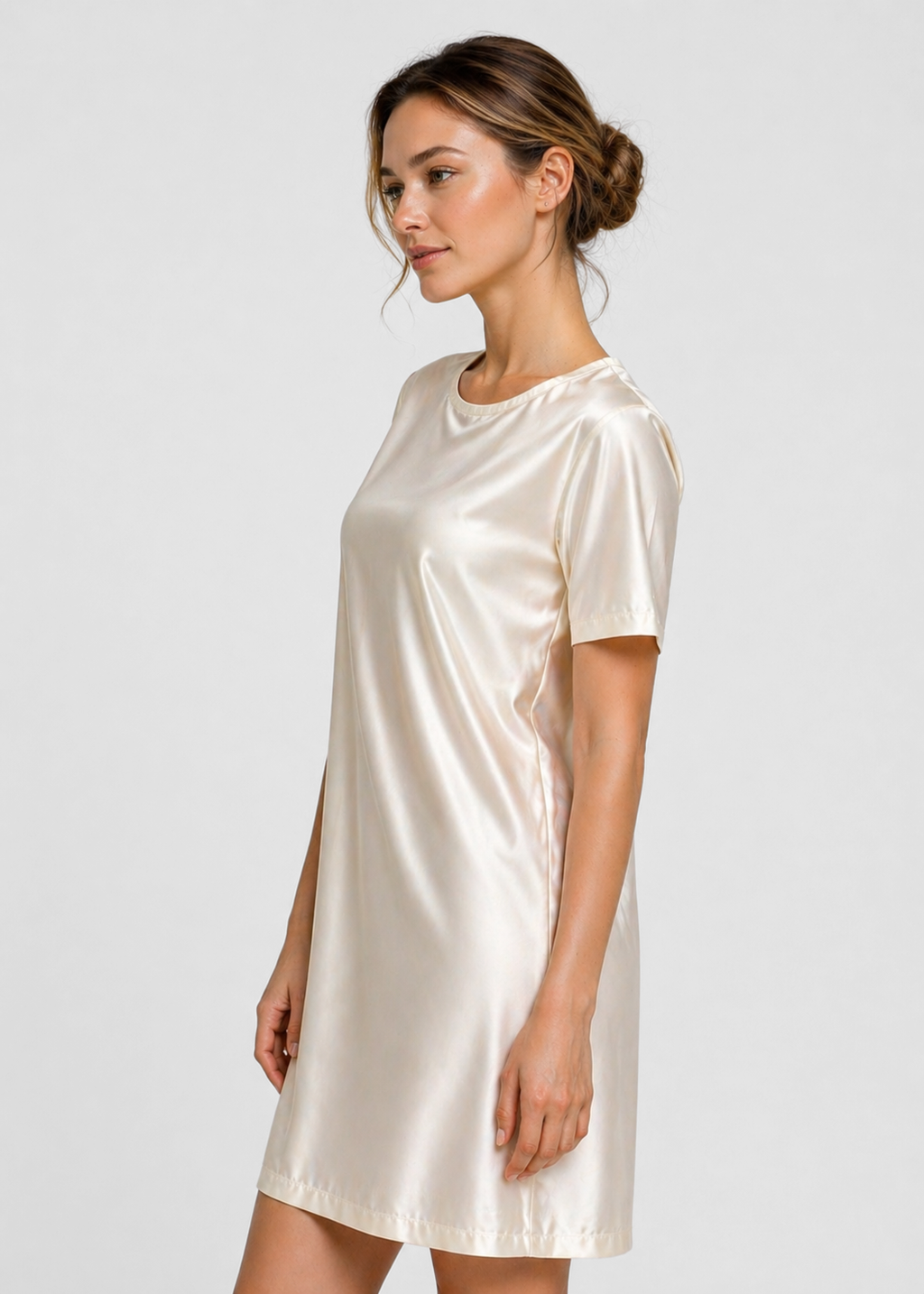 Satin Stretch Mini Dress