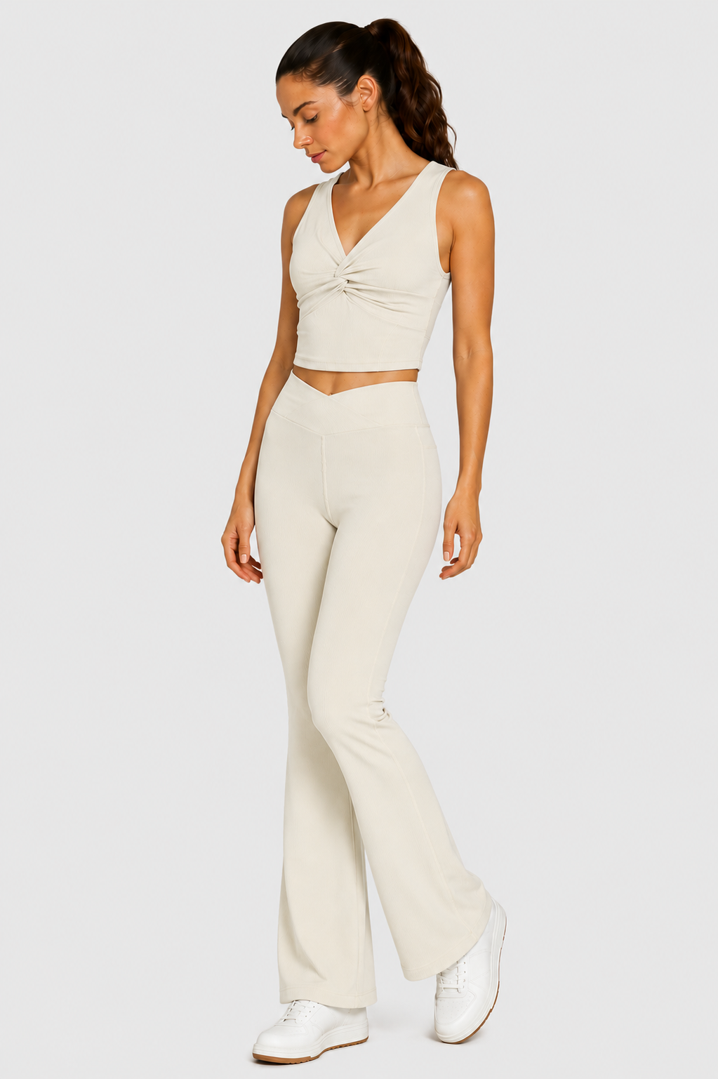 Cross Front Flare Leggings