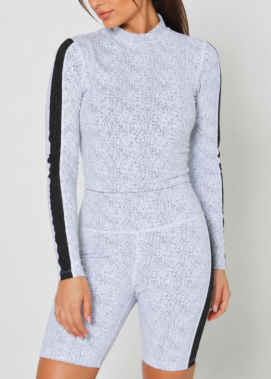 Mock Neck Crop Top