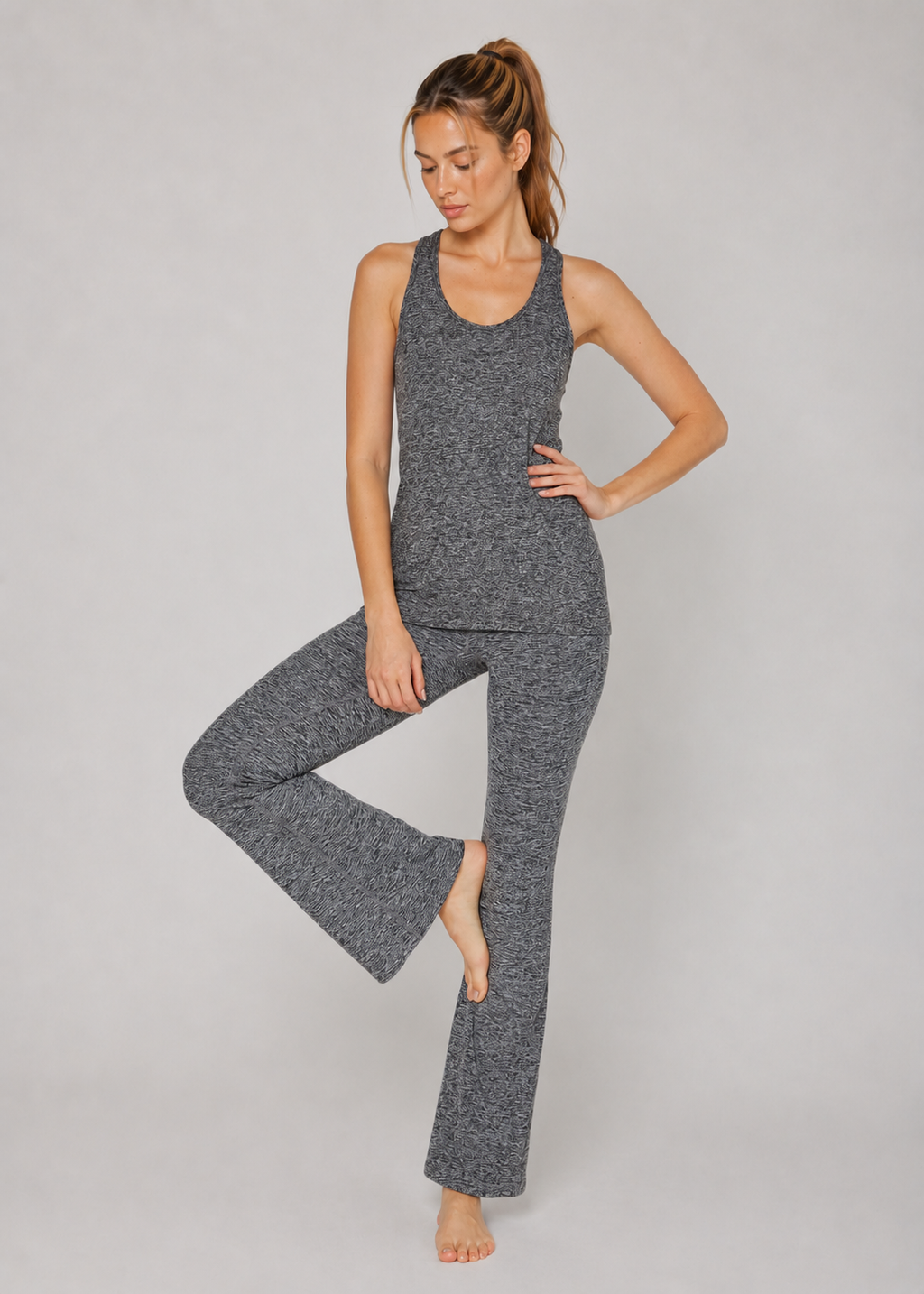 Light Heather Racer Tank