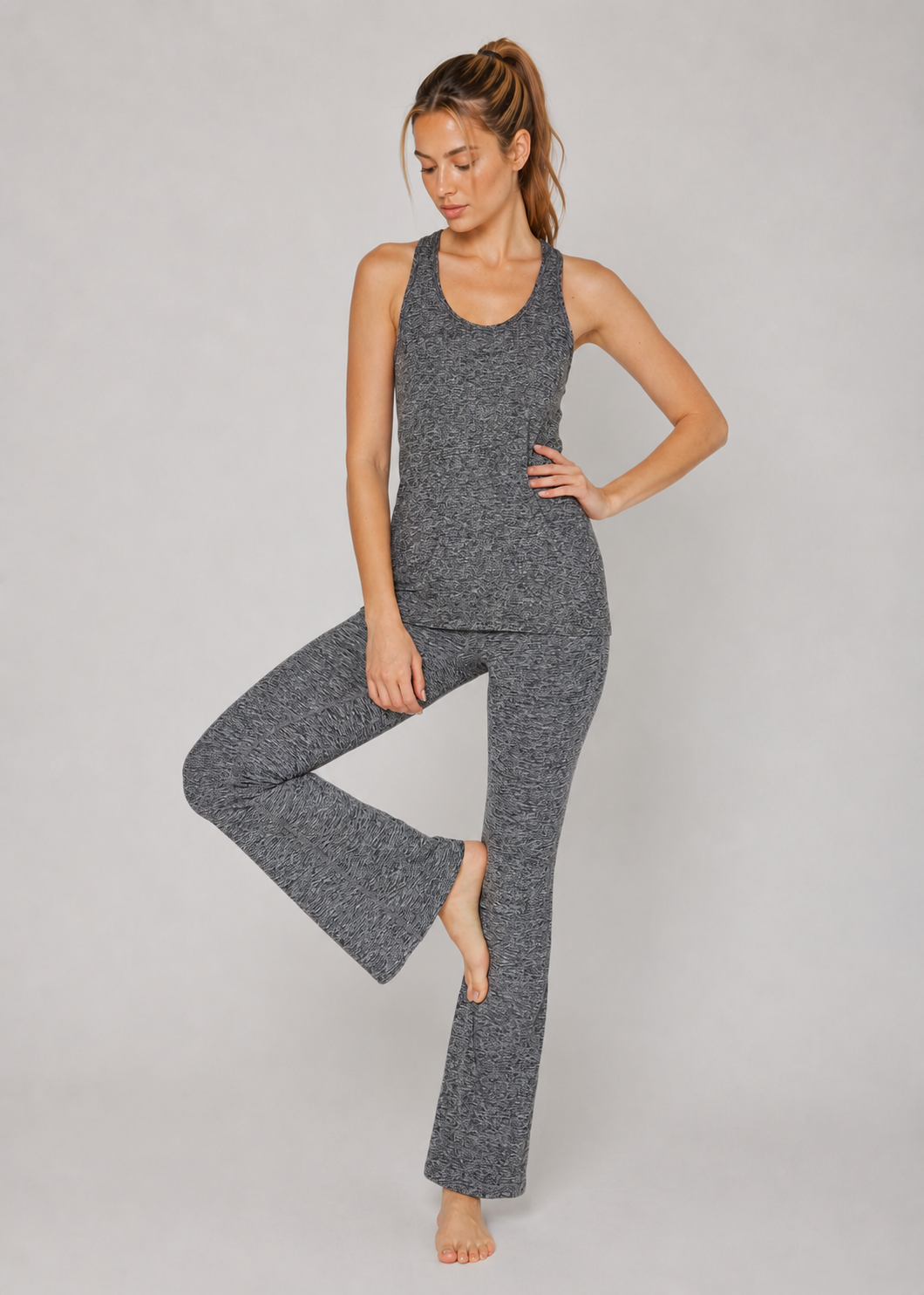 Light Heather Racer Tank