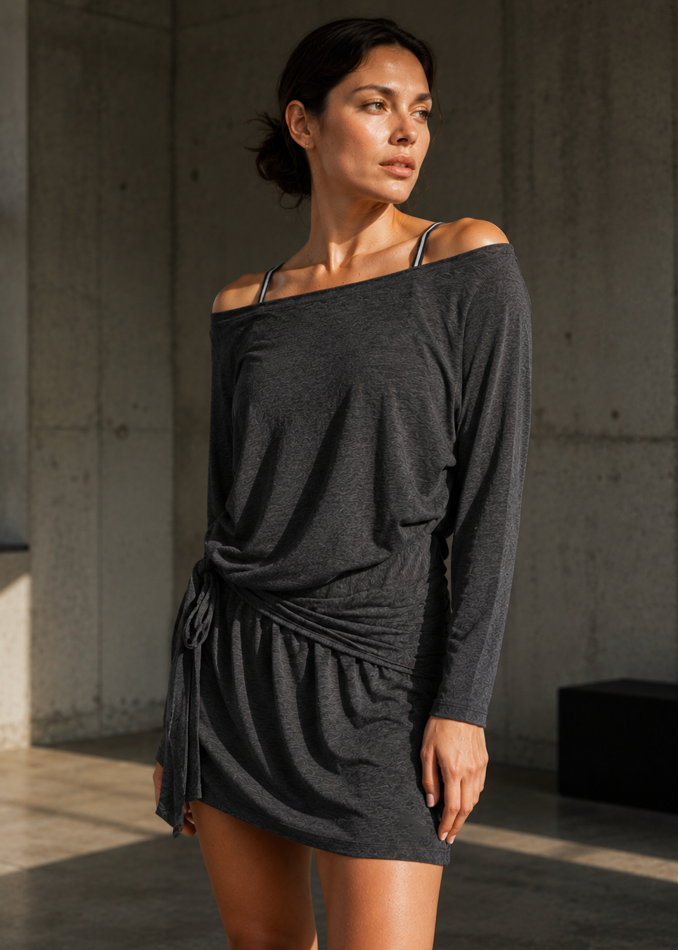 Light Heather Wrap Dress
