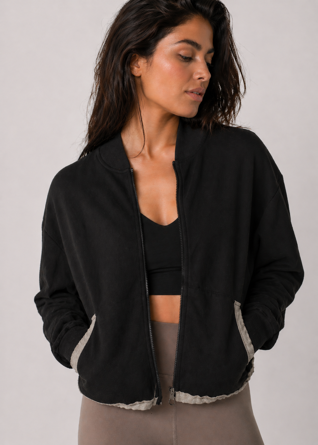 Lux Terry Crop Jacket