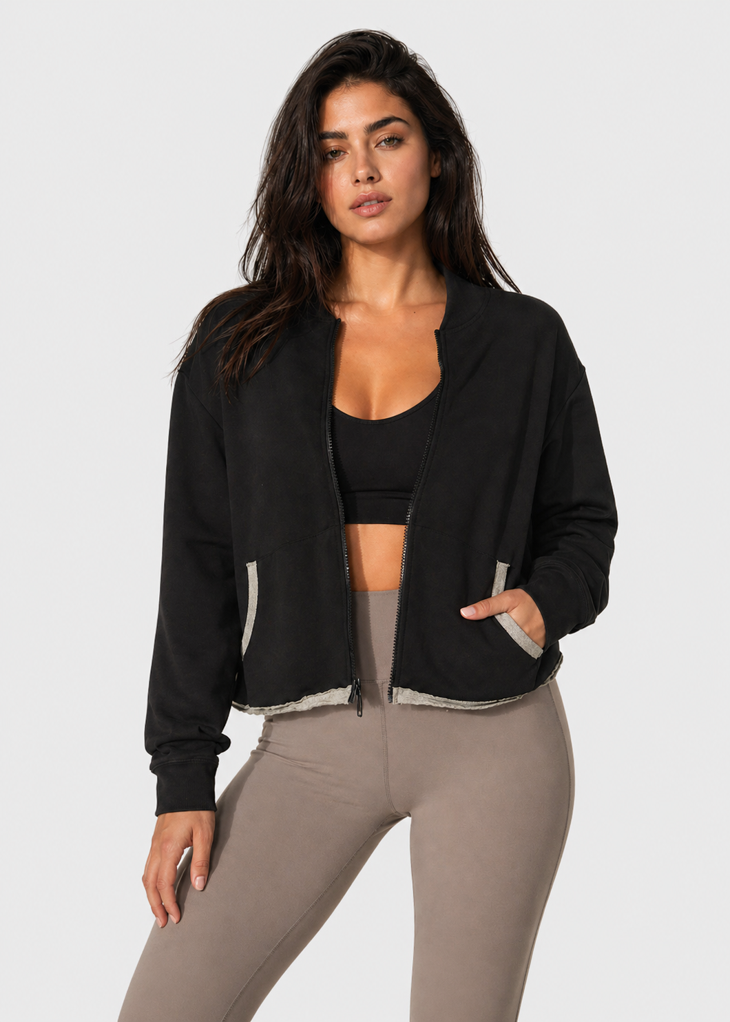 Lux Terry Crop Jacket