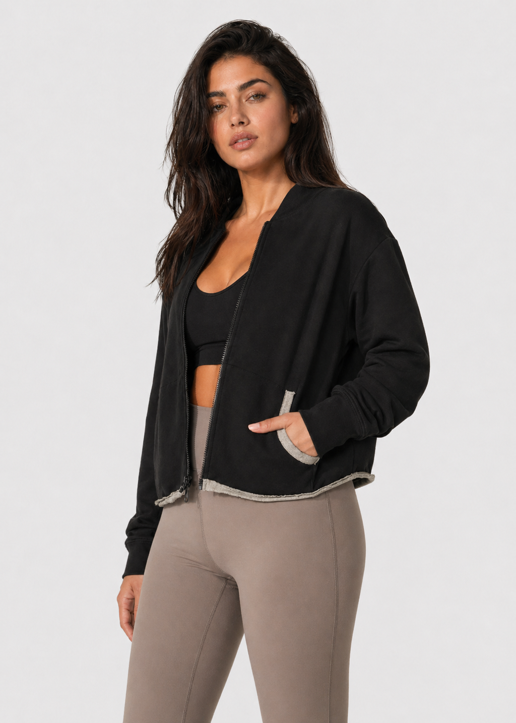Lux Terry Crop Jacket