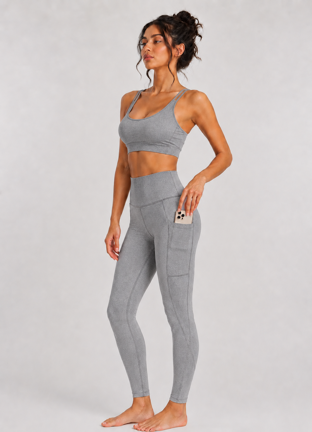 Stretch Heather Pocket Legging