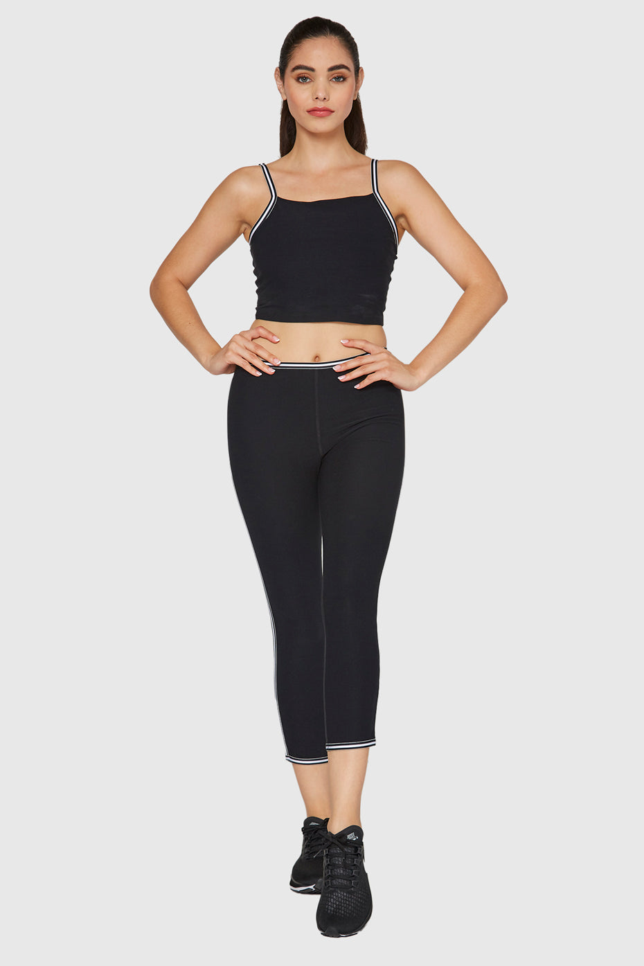 Bias Stripe Crop Top