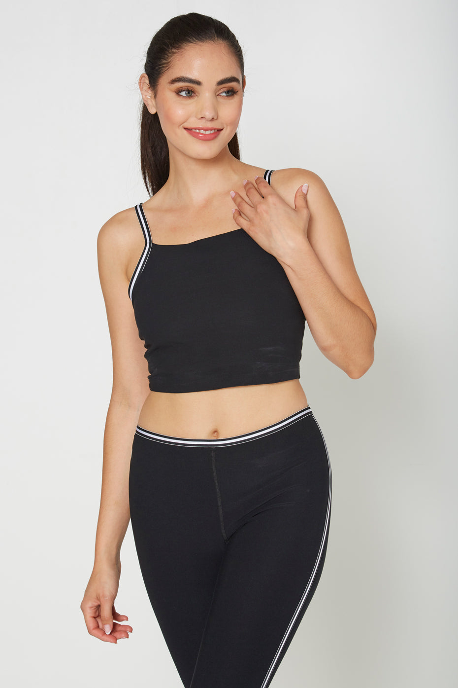 Bias Stripe Crop Top