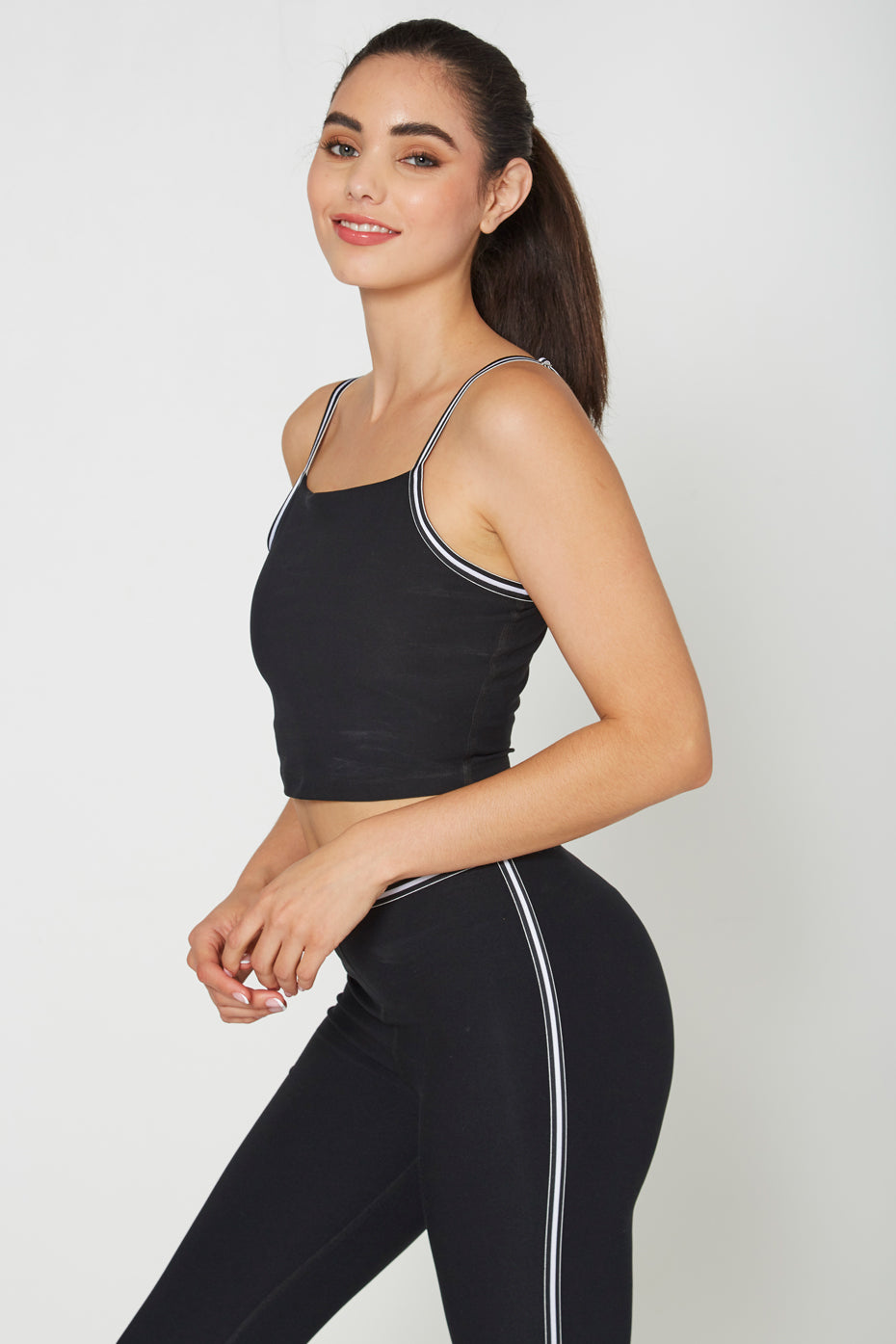Bias Stripe Crop Top