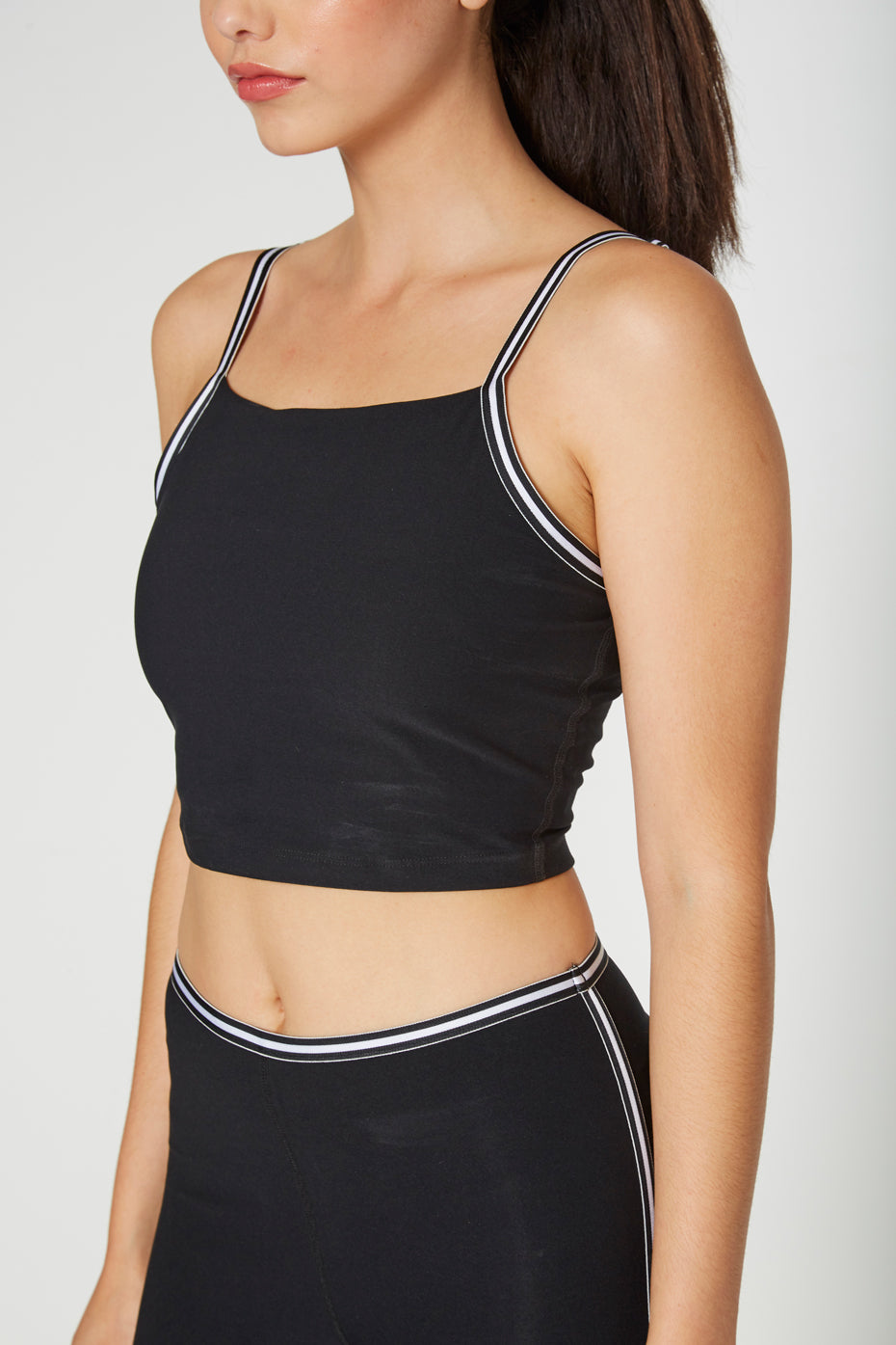 Bias Stripe Crop Top