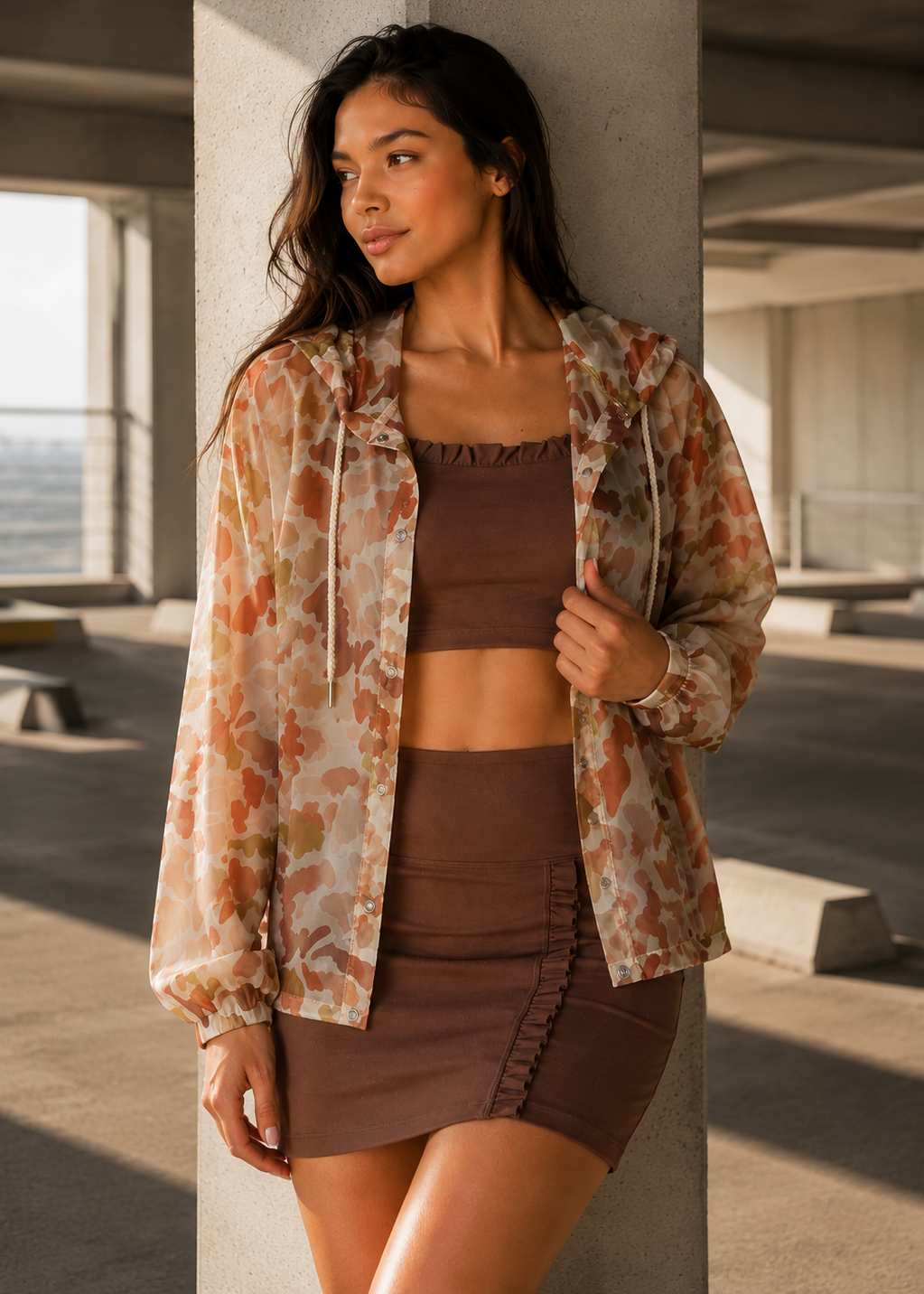 Natural Camo Windbreaker
