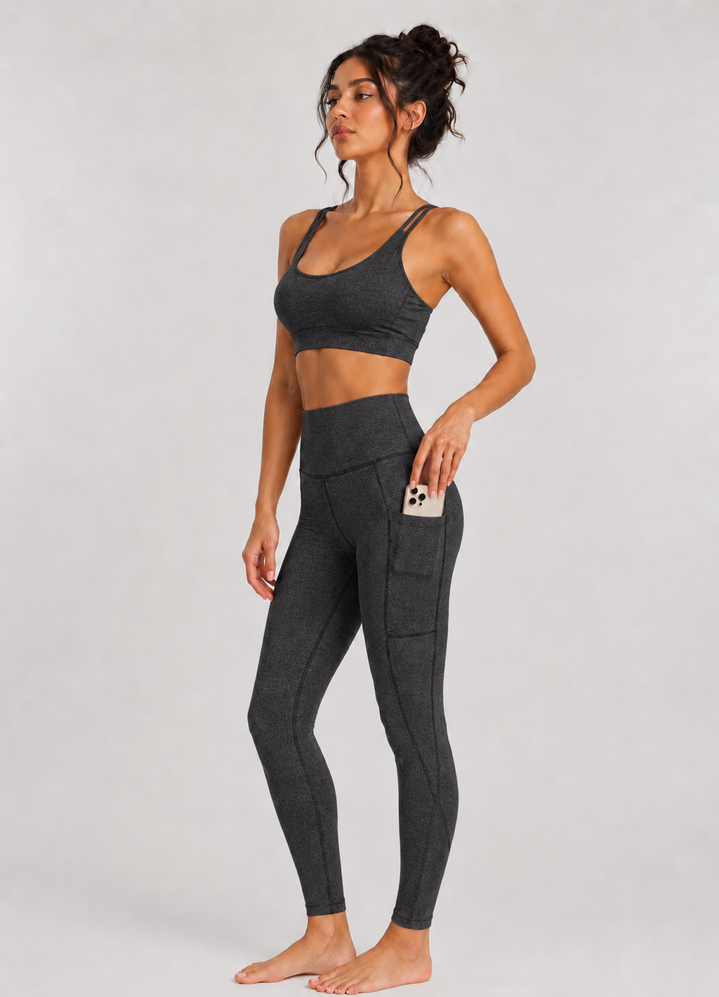 Stretch Heather Pocket Legging